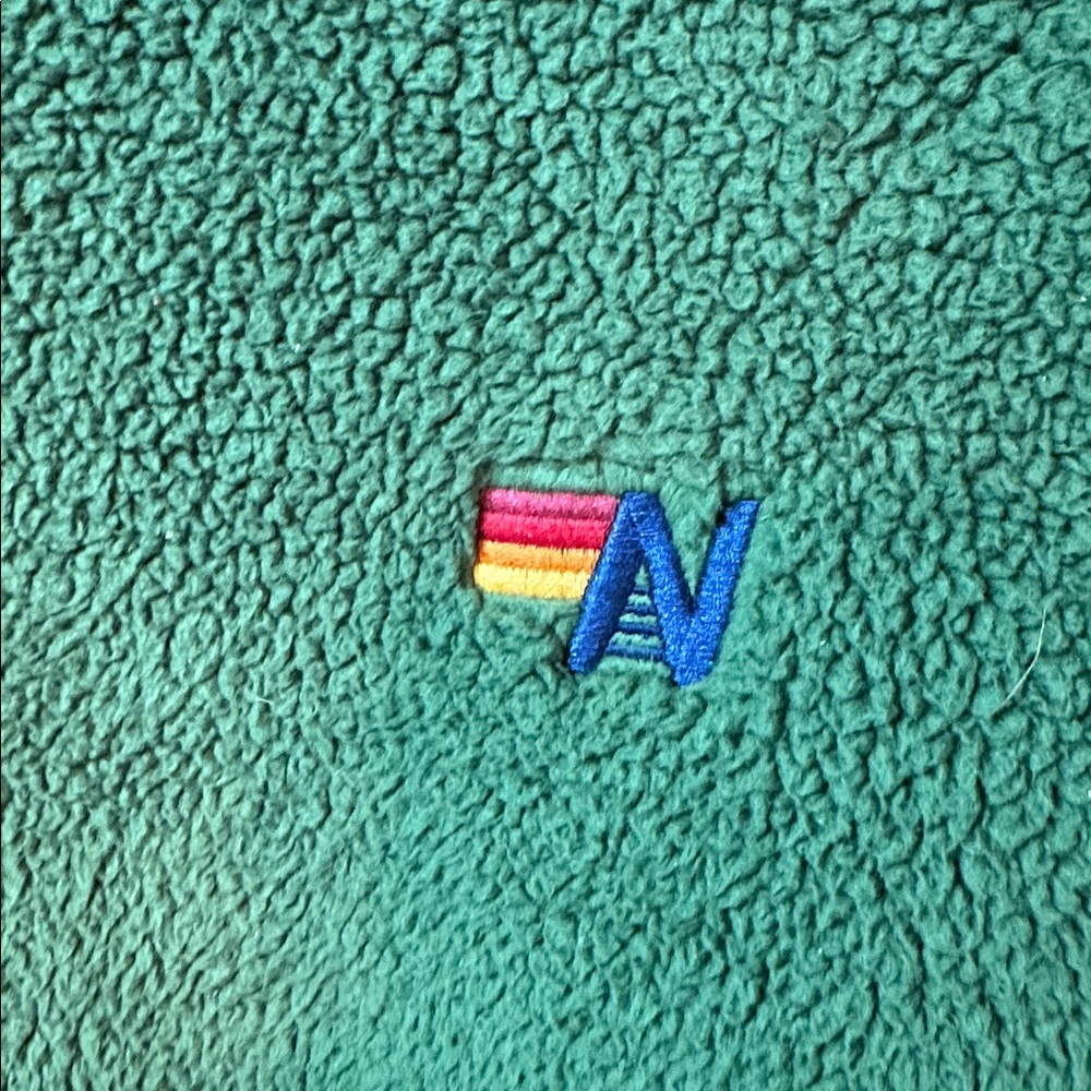 Aviator Nation Teddy unisex hooded half zip - garden green - Picture 3 of 6